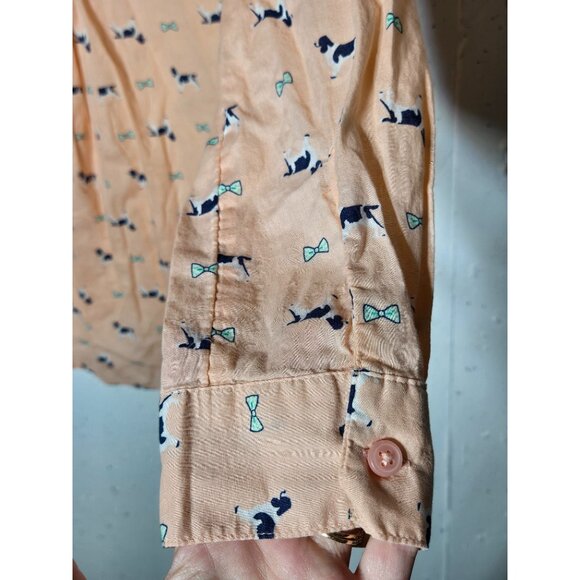 Red Camel Womens Multicolor Dog Print Button Shirt Size Small Light Animal Lover - Picture 4 of 9